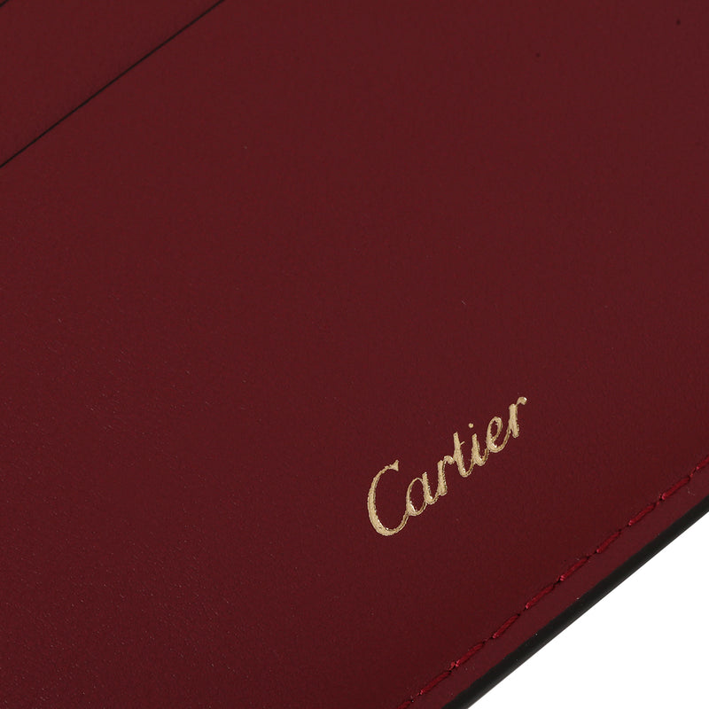 Card Holder, Burgundy Calfskin