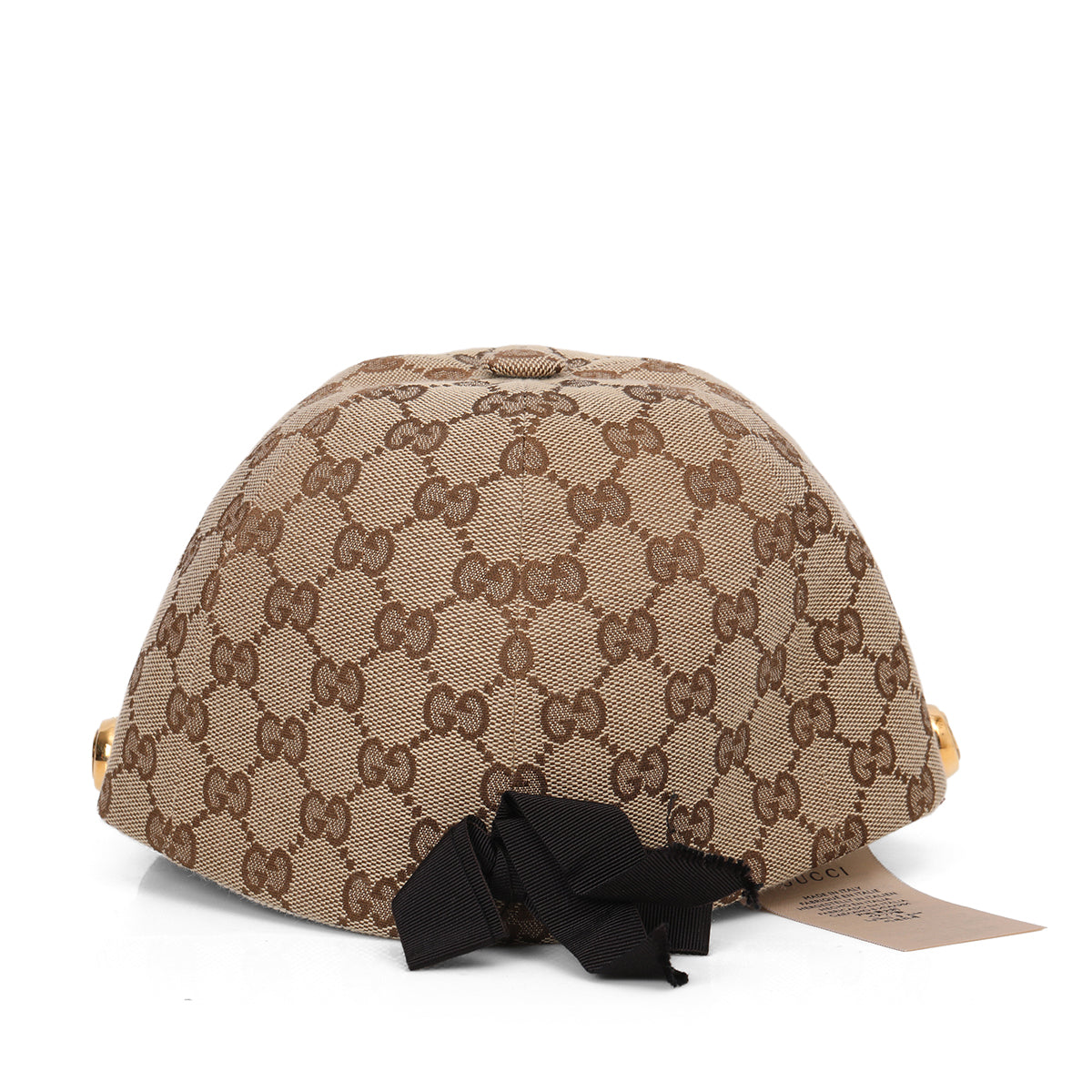 Beige/Brown GG Canvas Riding Hat- S