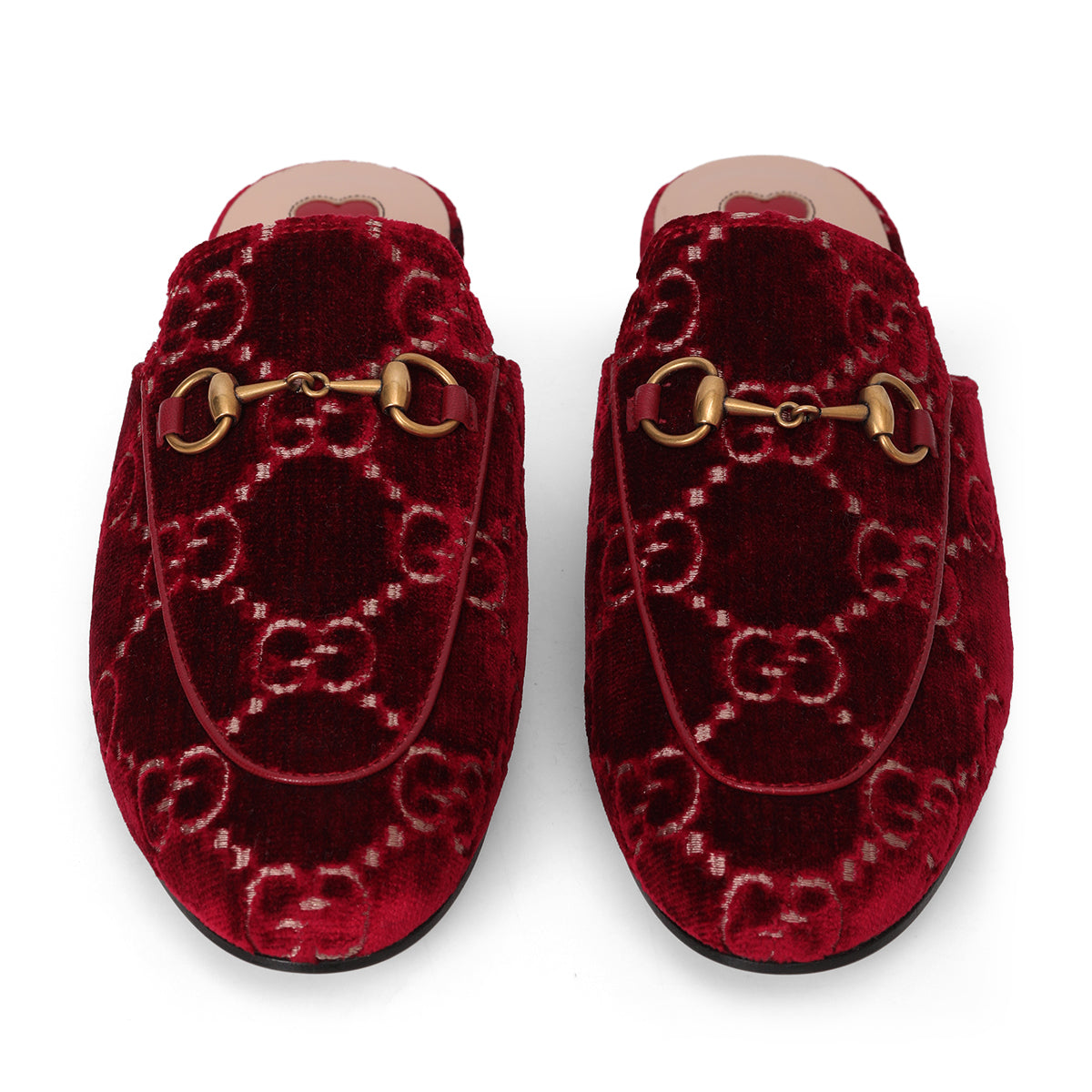 Gucci Princetown GG Logo Velvet Mules Size: 37