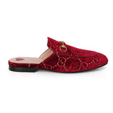 Gucci Princetown GG Logo Velvet Mules Size: 37