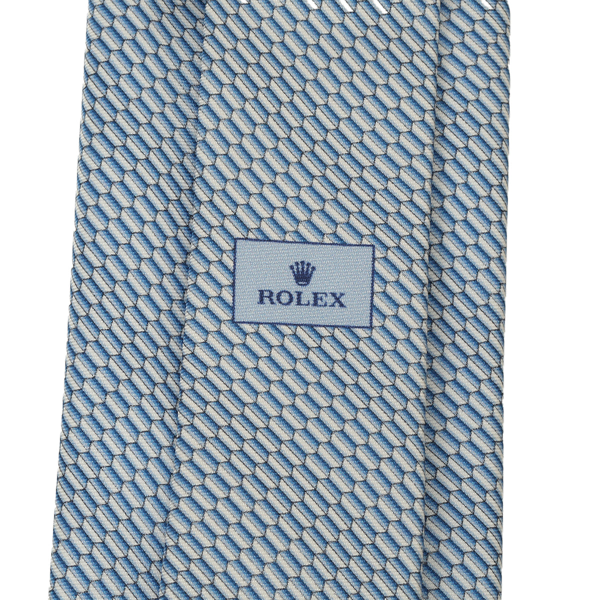 Blue And White Motif Soie Silk Tie One Size