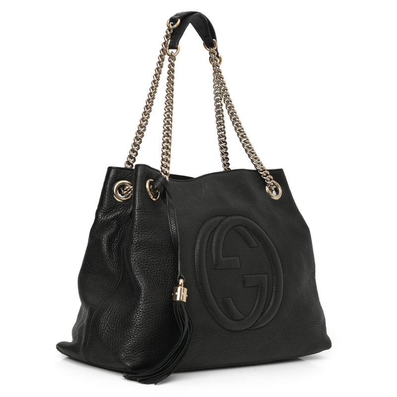 Women pre loved gucci chain tote medium bag