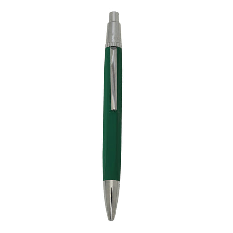 Ballpoint Retractable Matte Green And Silver Pen One Size