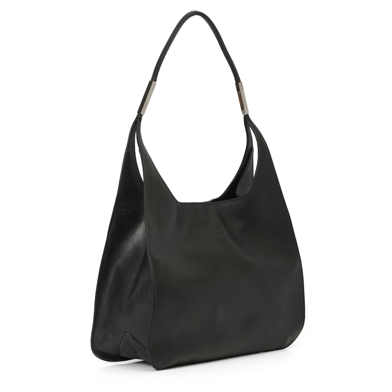 Women pre loved gucci vintage black hobo bag one size