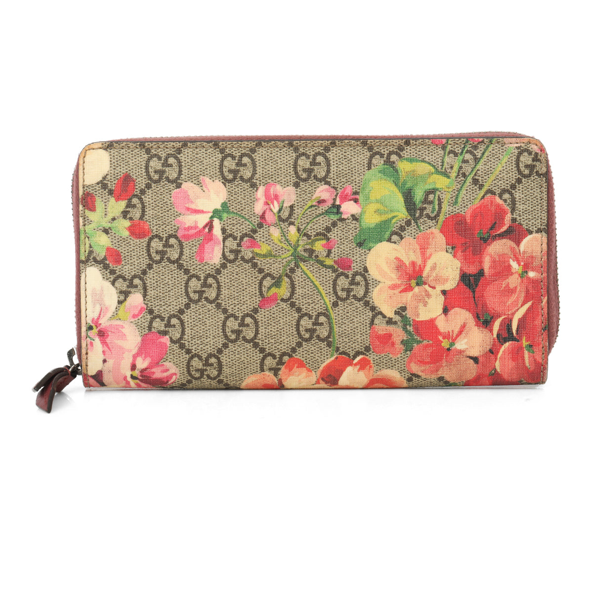 GG Blooms Supreme Zip Around Wallet Small