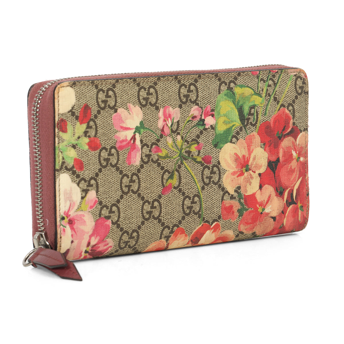 GG Blooms Supreme Zip Around Wallet Small