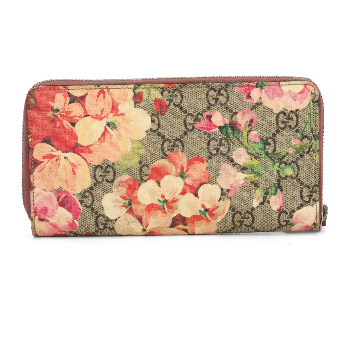 GG Blooms Supreme Zip Around Wallet Small