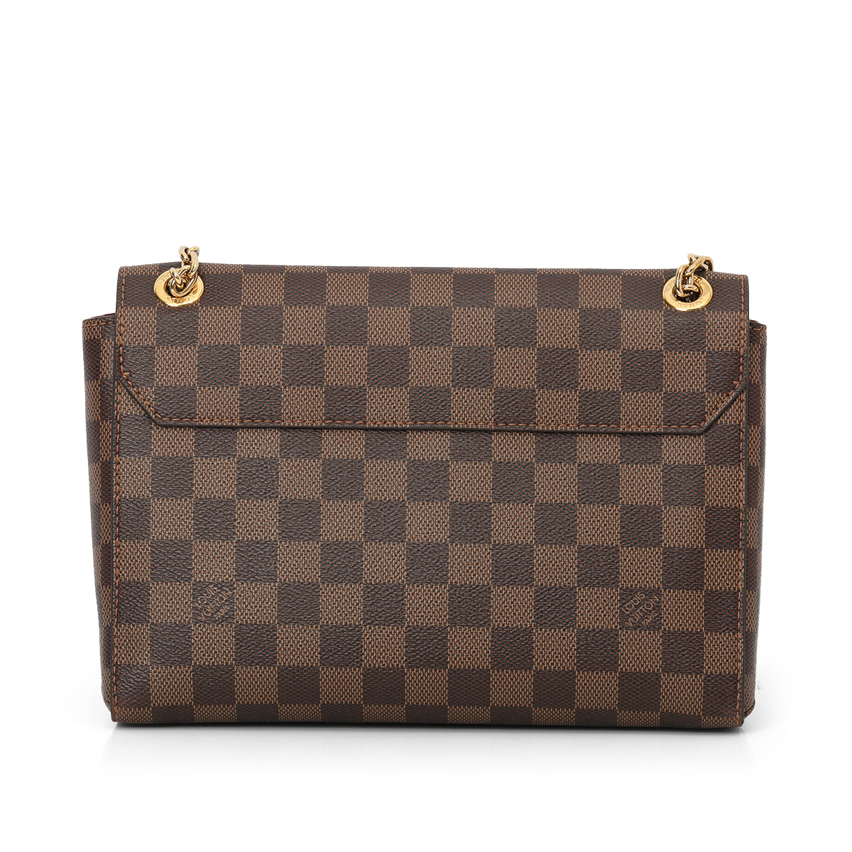 Black And Maroon Damier Ebene Vavin PM Bag