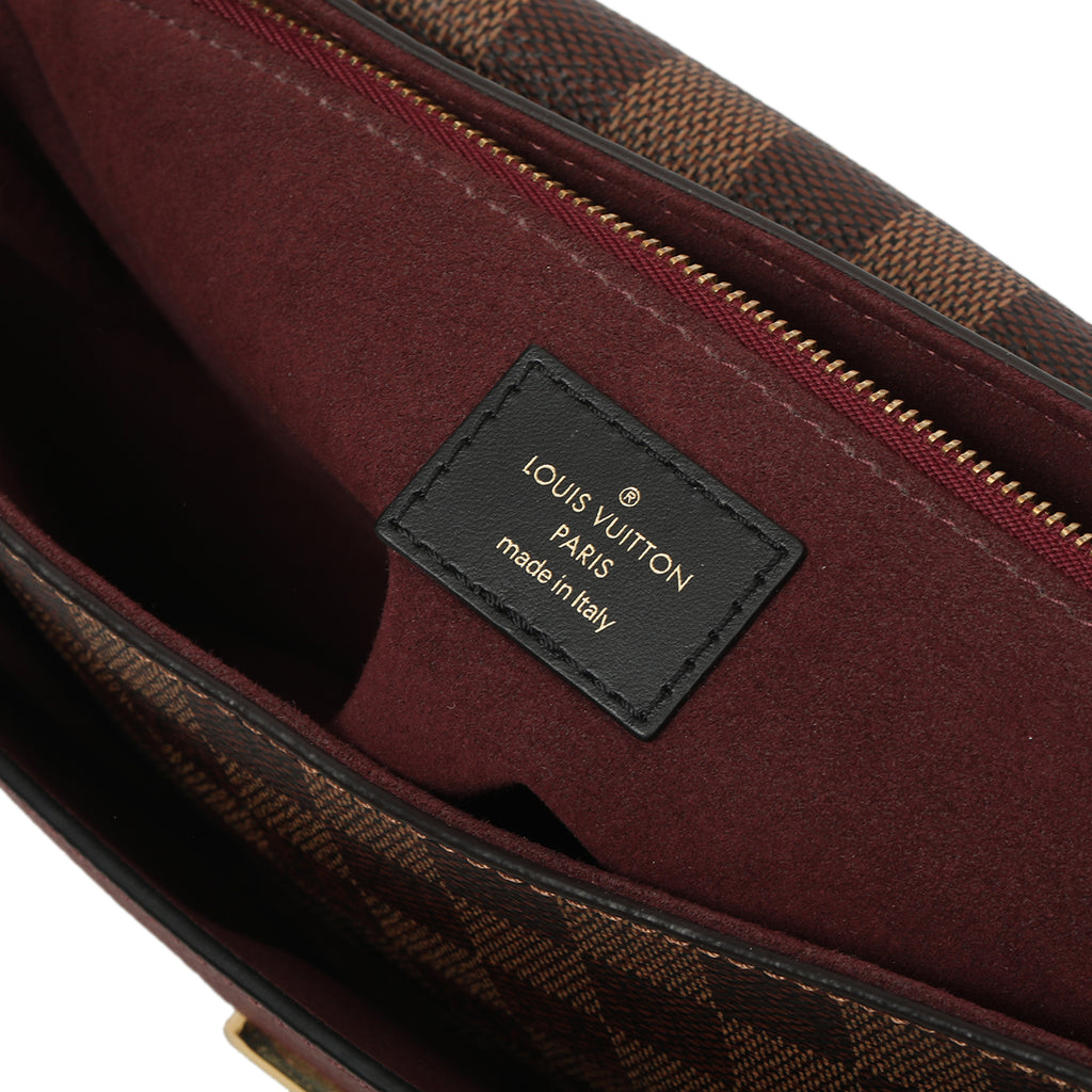 Black And Maroon Damier Ebene Vavin PM Bag – Confidential Couture