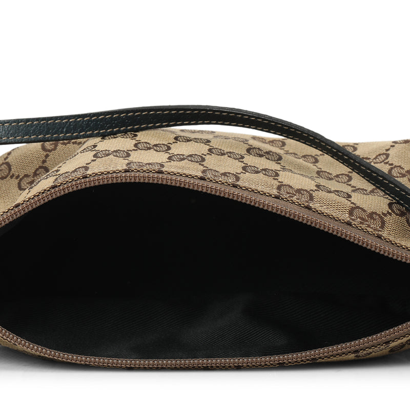 GG Monogram Canvas Web Boat Pochette Small