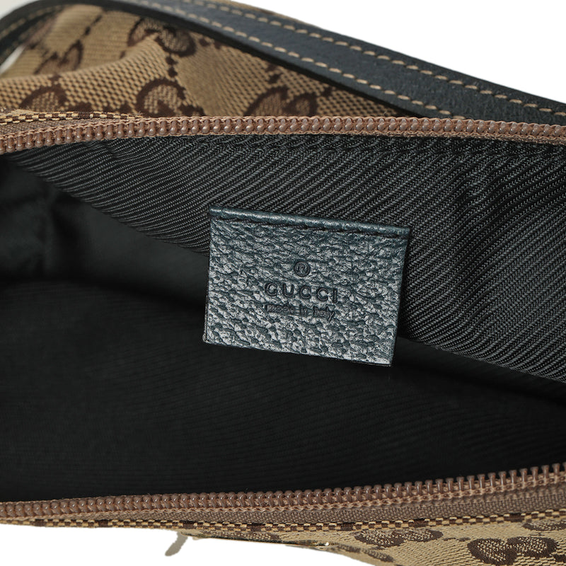 GG Monogram Canvas Web Boat Pochette Small