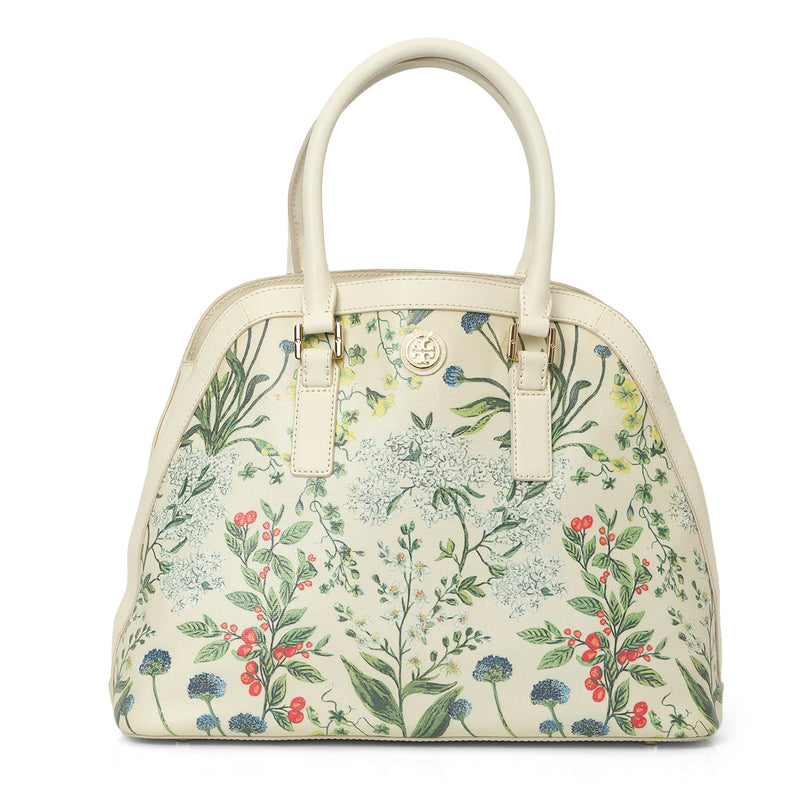 Preloved Tory Borch Floral Botanical Satchel One Size