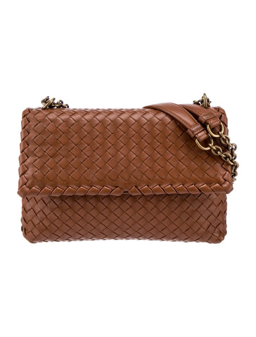 Brown Intrecciato Olimpia Small Bag