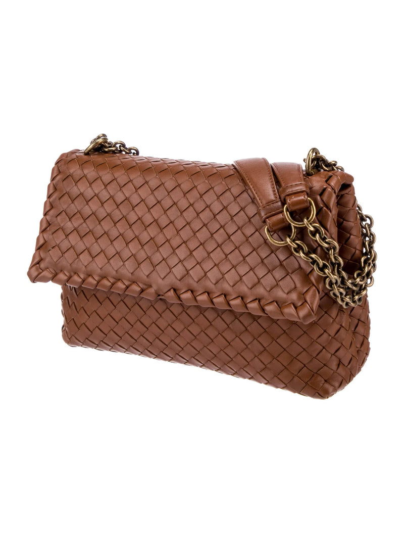 Brown Intrecciato Olimpia Small Bag