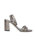 Intrecciato Metallic Grey Sandals 38.5