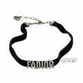 J'Adior Choker Necklace In Velvet Ribbon & Crystals