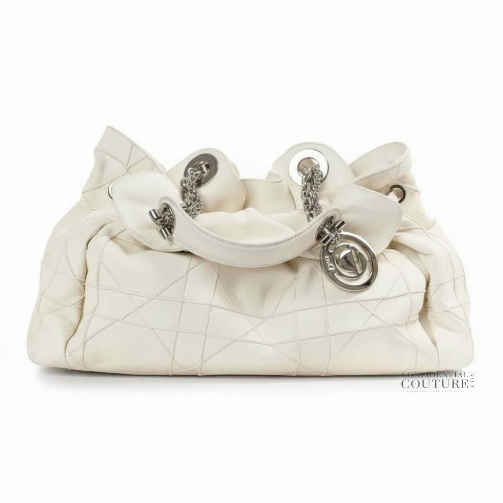 White Leather Quilted Cannage Le Trente Bag