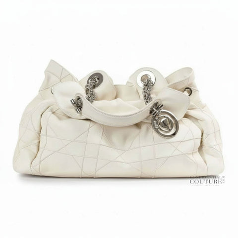 White Leather Quilted Cannage Le Trente Bag