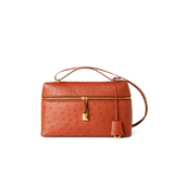 Deep Kummel/Sun Gold Extra Bag L27 In Ostrich Leather