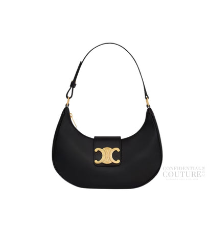 Ava Triomphe Black Medium Sized Smooth Calfskin