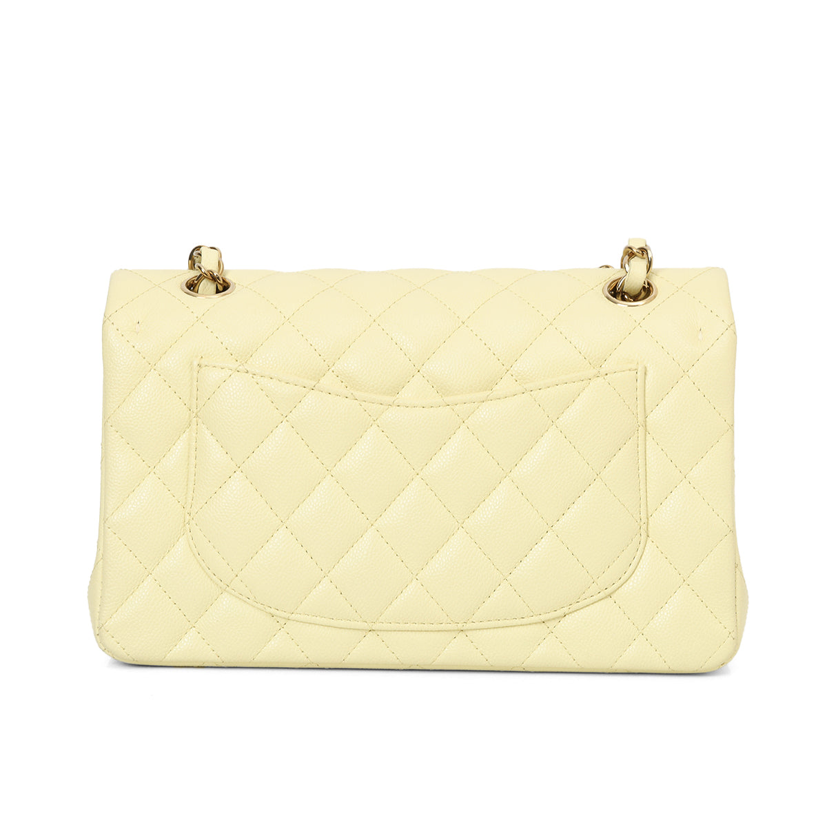 Pastel Yellow Classic Small Double Flap Bag