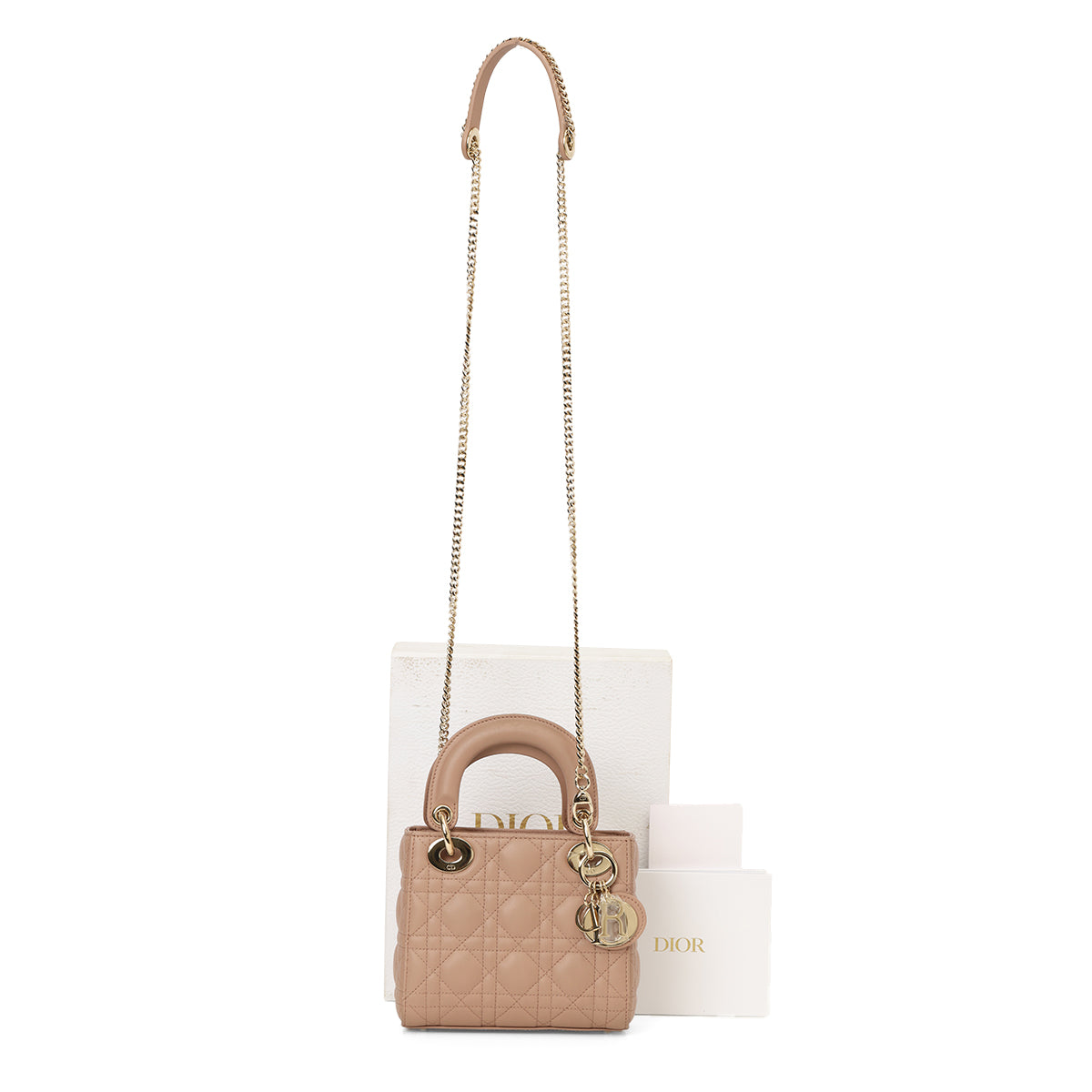Nude Rose Mini Lady Dior Bag