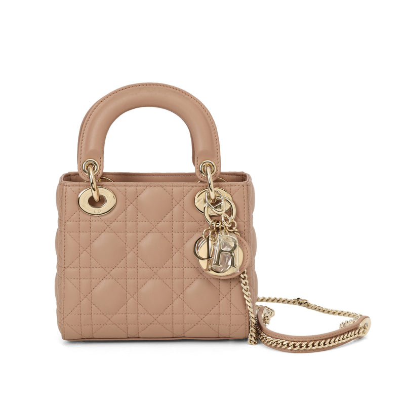 Nude Rose Mini Lady Dior Bag