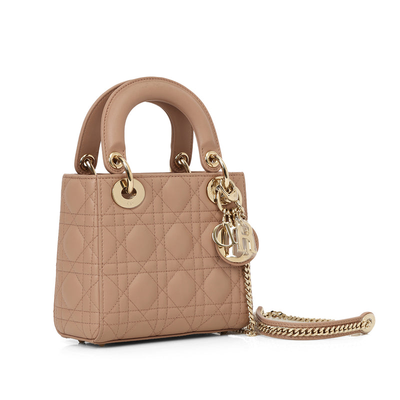 Nude Rose Mini Lady Dior Bag
