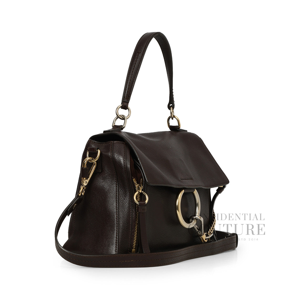 Brown Leather Small Faye Day Bag