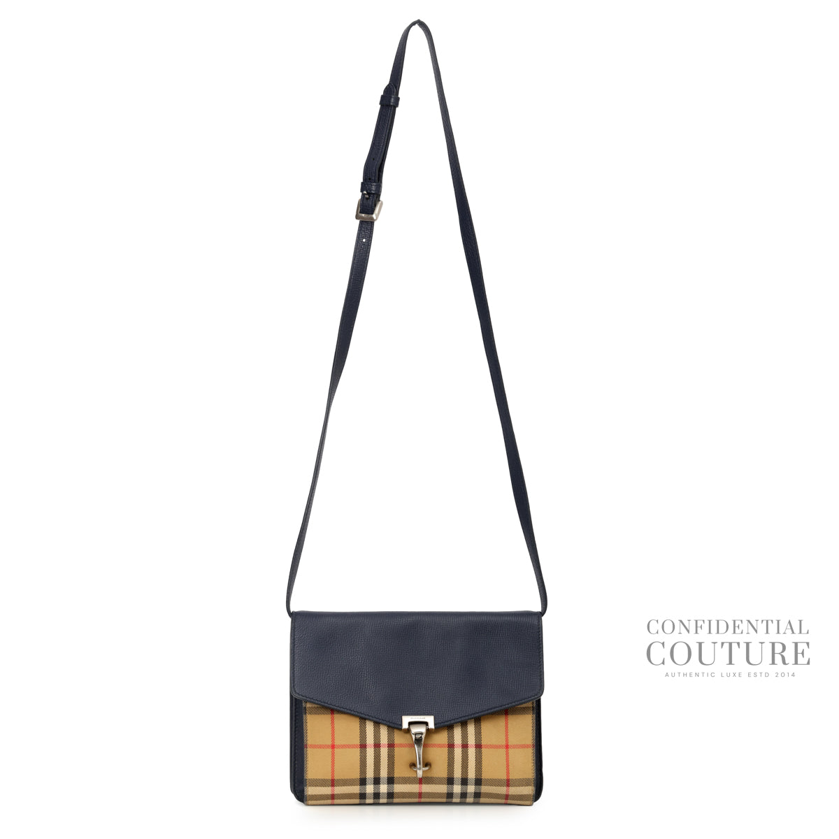Navy/Beige Macken Vintage Check Crossbody Bag