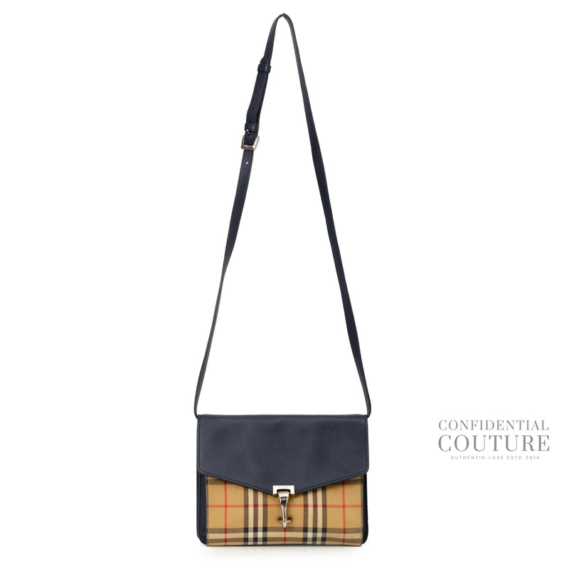 Navy/Beige Macken Vintage Check Crossbody Bag