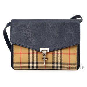 Navy/Beige Macken Vintage Check Crossbody Bag
