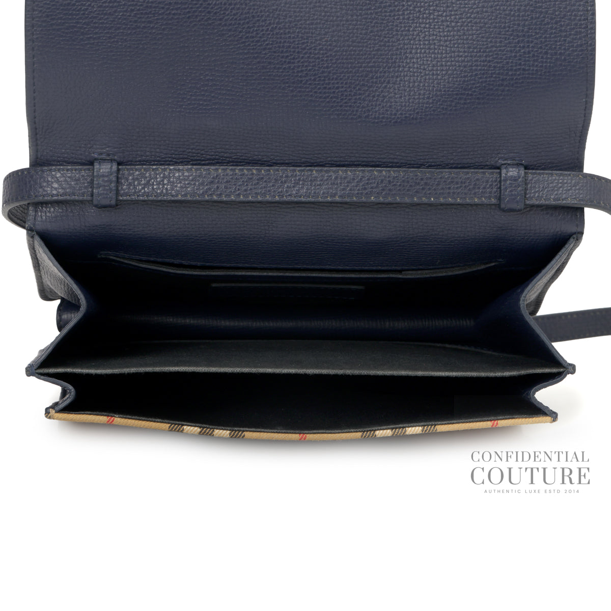 Navy/Beige Macken Vintage Check Crossbody Bag