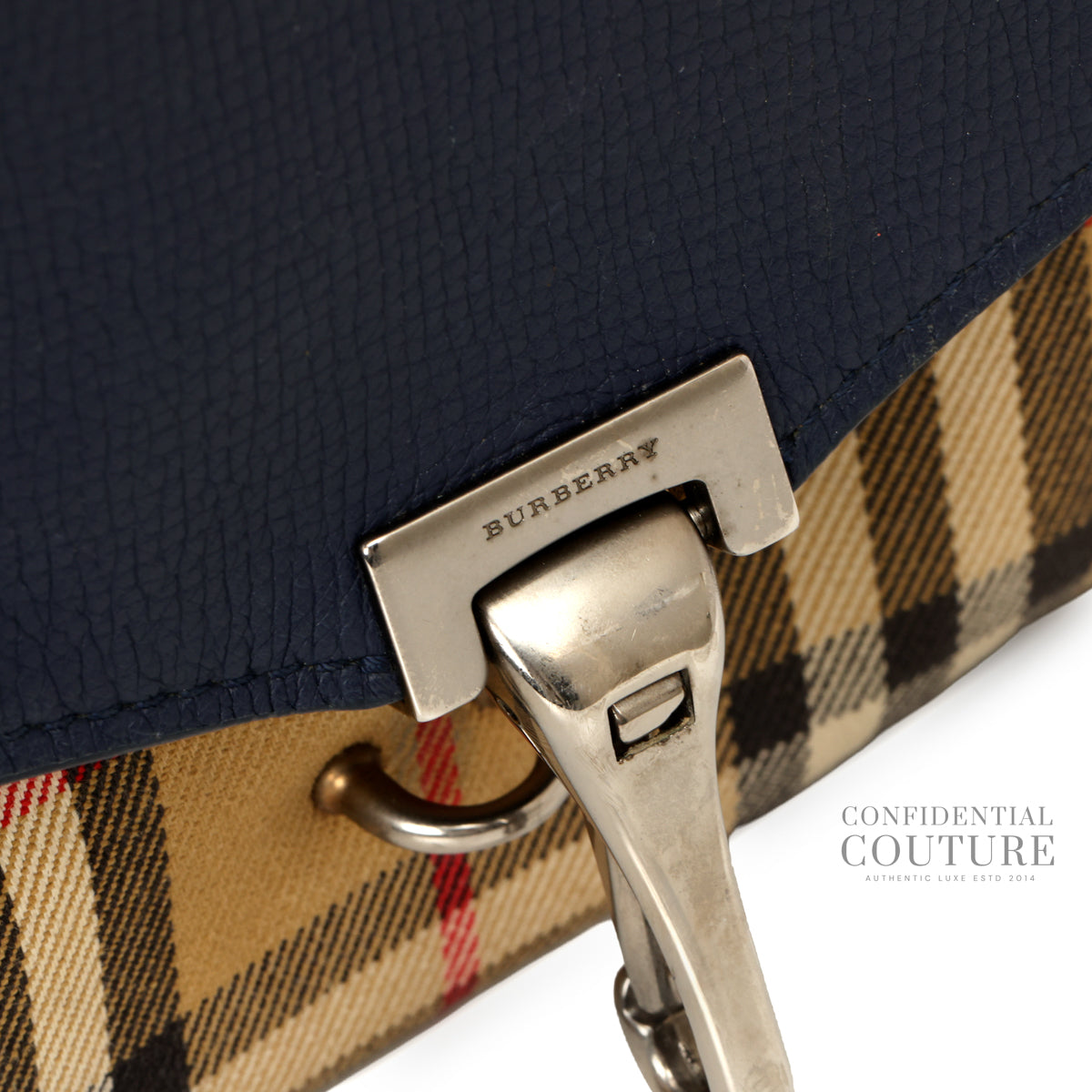 Navy/Beige Macken Vintage Check Crossbody Bag