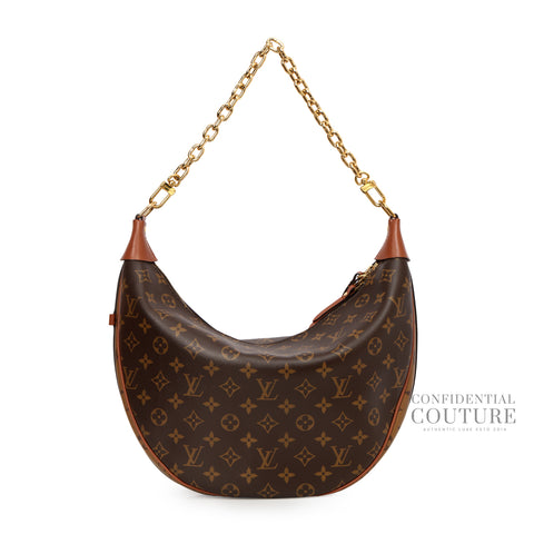 Loop Hobo Brown Monogram Shoulder Bag