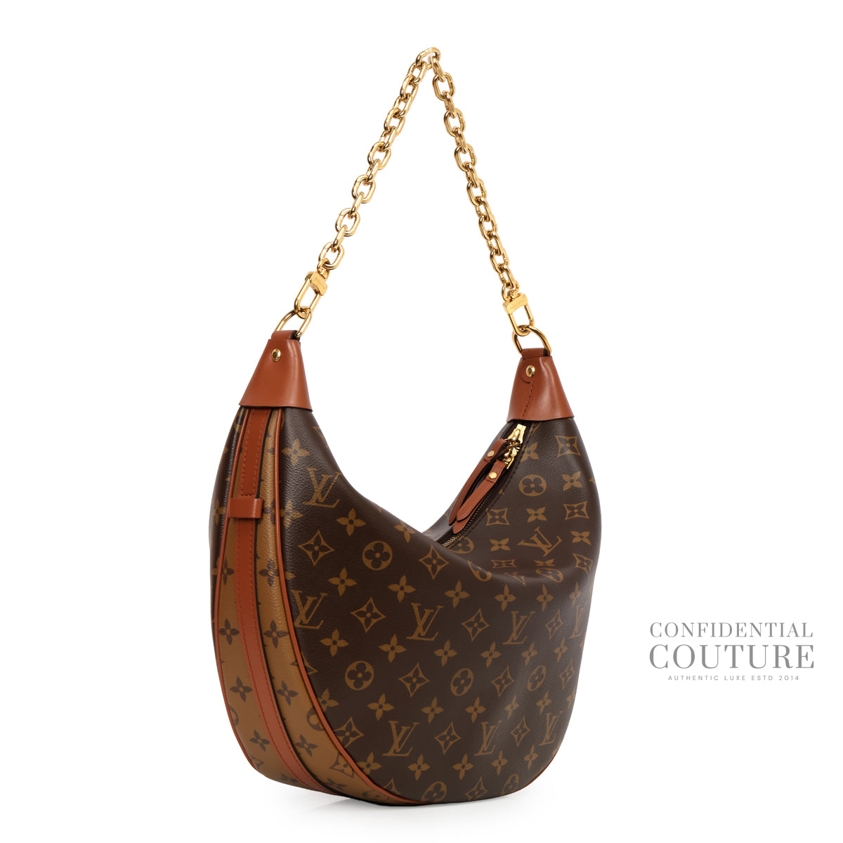 Loop Hobo Brown Monogram Shoulder Bag