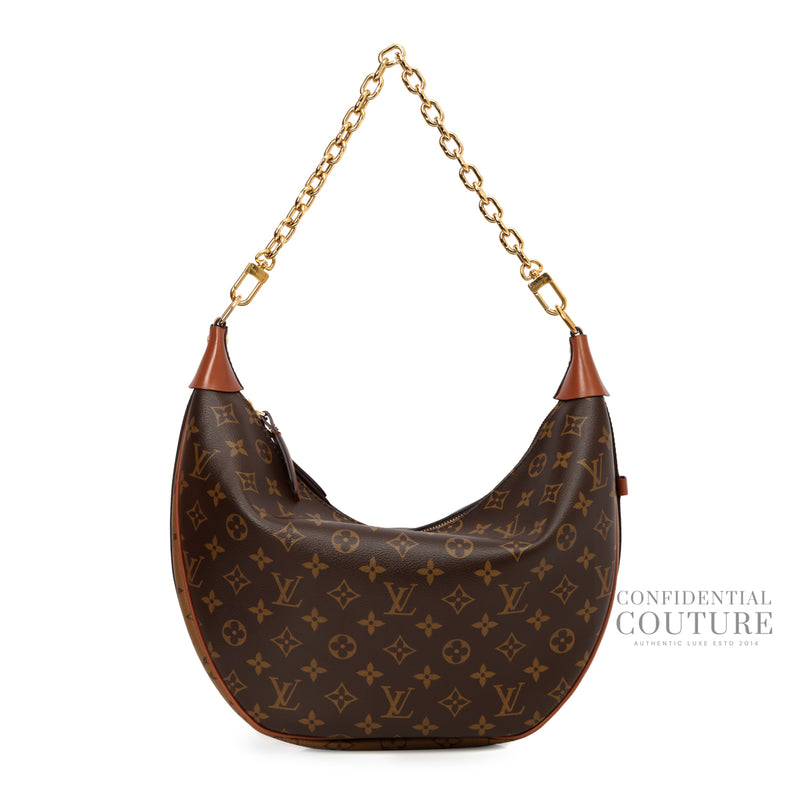 Loop Hobo Brown Monogram Shoulder Bag