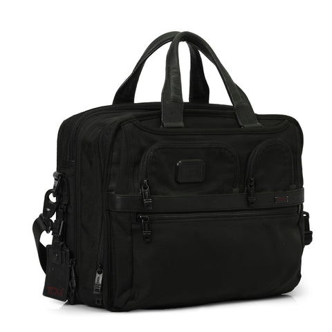Black Nylon Three Way Briefcase One Size