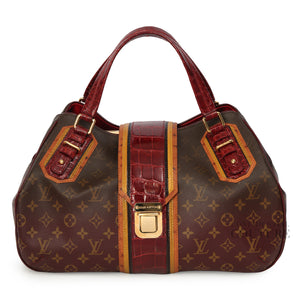 Limited Edition Bordeaux Monogram Mirage Griet Exotic Bag