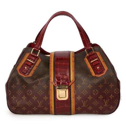 Limited Edition Bordeaux Monogram Mirage Griet Exotic Bag