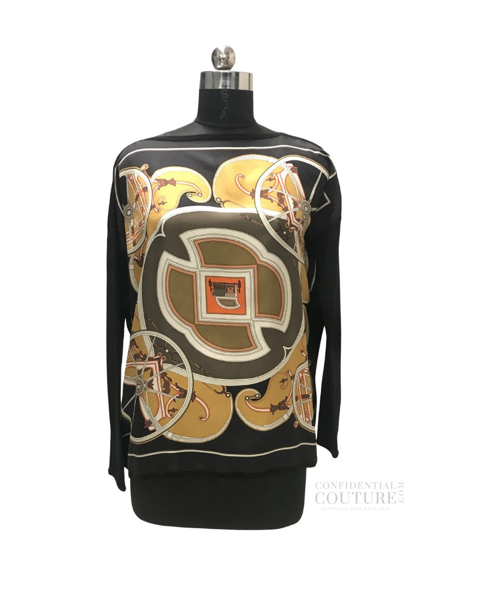 Multicolor Silk & Wool Twillaine Sweater- 38