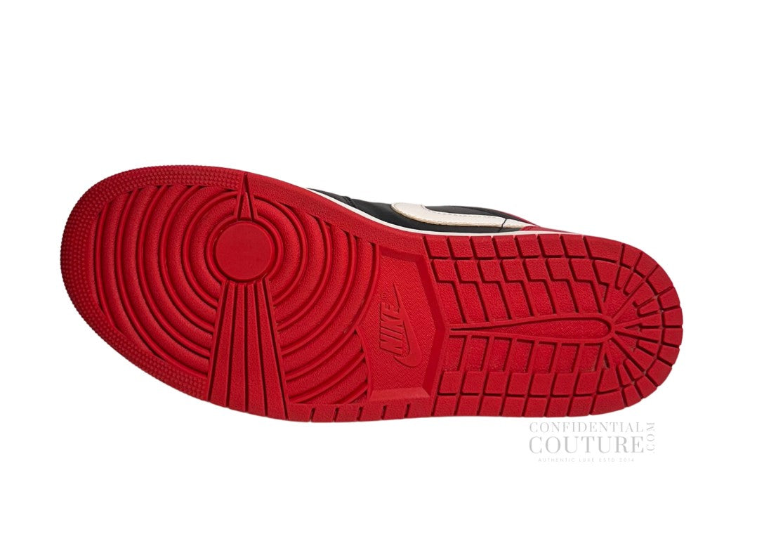 Air Jordan Red/Black 1 Low Alternate Bred Toe Sneakers UK 10 | EUR 45 | 29 cms