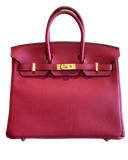 Birkin Rouge Togo Gold 25 GHW