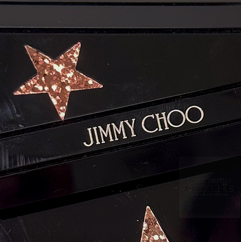 JIMMY CHOO ブラックパーティーバッグ Shop Pre-Owned Jimmy Choo Star Black Candy Bag – Confidential Couture