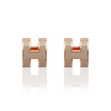 Mini Pop H Earring Marron Glace