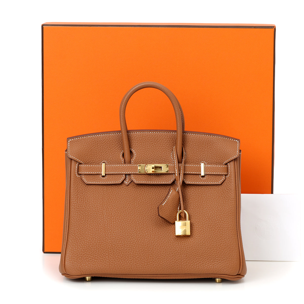 Birkin 25 Gold On Gold In Togo Leather Y Stamp