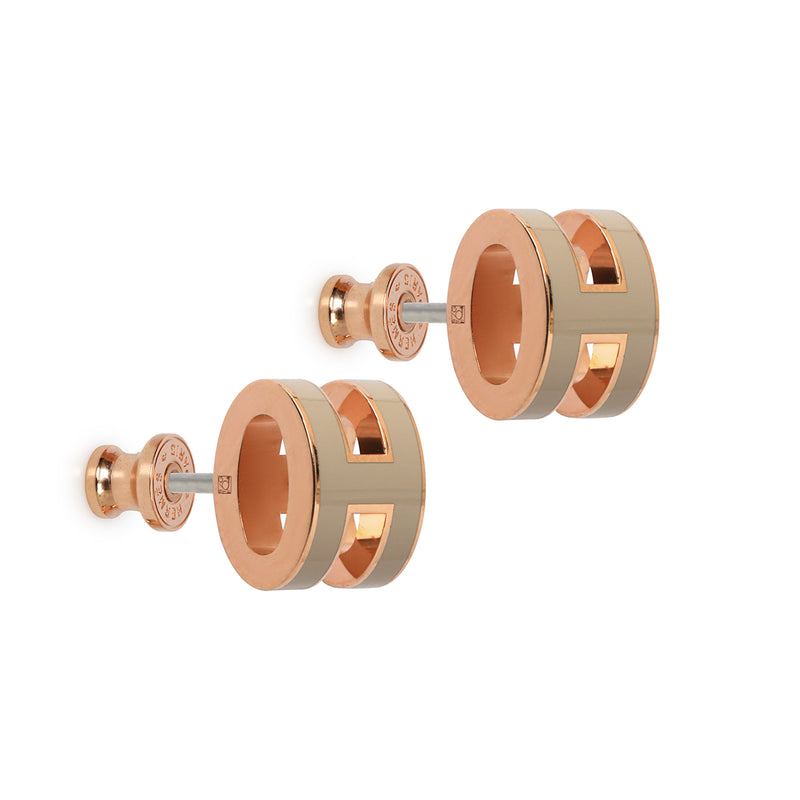Mini Pop H Earring Marron Glace