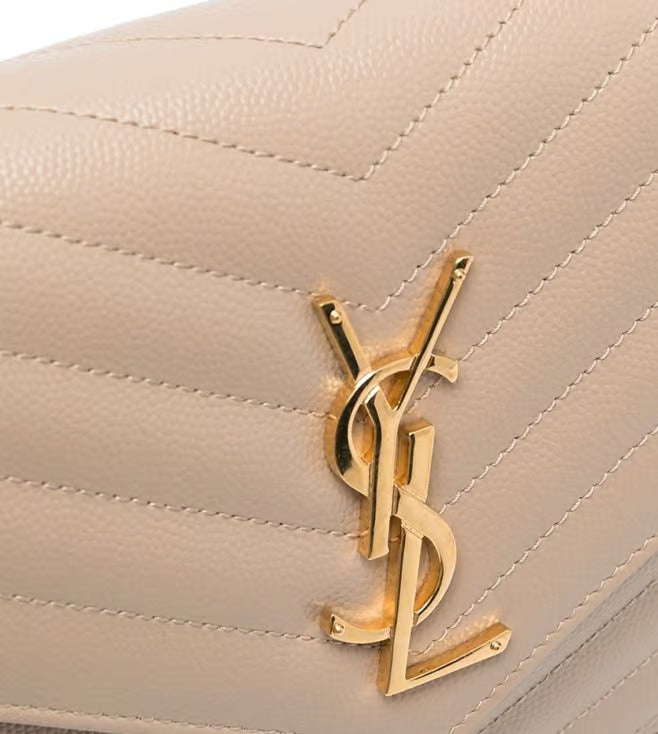 Nude Classic Cassandre Chain Wallet In Grain De Poudre Leather