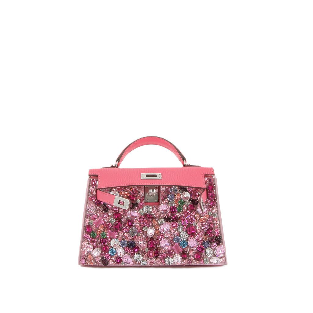 Shop pre-loved LeBag Paris Rose Treasure Swarovski® Calf Suede Bag ...