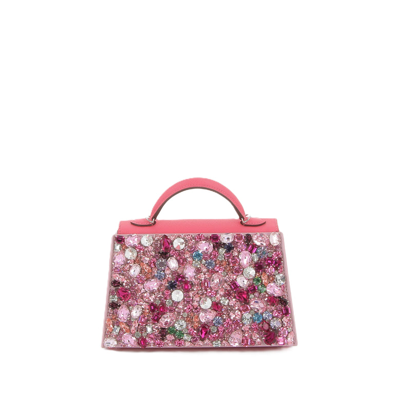 Rose Treasure Swarovski® Crystals and Calf Suede Leather Birkin | Kelly Cover